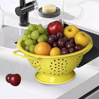 Фруктовая чаша Овощной дуршлаг Эмалированное самосливное сито Корзина Дренаж для