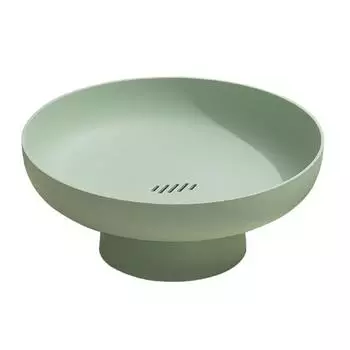 Фруктовая чаша Простая многофункциональная пластиковая тарелка для сбора закусок с фруктами и съемным основанием для Green