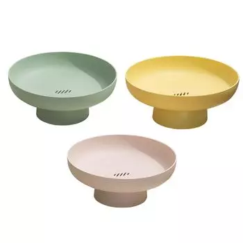 Фруктовая чаша Простая многофункциональная пластиковая тарелка для сбора фруктов со съемным основанием для жизни Yellow