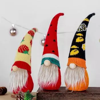 Фруктовая кукла Рудольф Безликая кукла Безликая кукла Дисплей для витрины Украшение для подарка hat чёрный