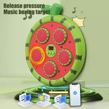 Фруктовая музыкальная боксерская машина с перчатками, настенная, совместимая с Bluetooth, регулируемая, умная, светодиодная Sweet Orange