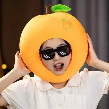 Фруктовая плюшевая шапка с хлопковым наполнителем, эластичная, мягкая, теплая, легкая, зимняя, для косплея, с фруктами