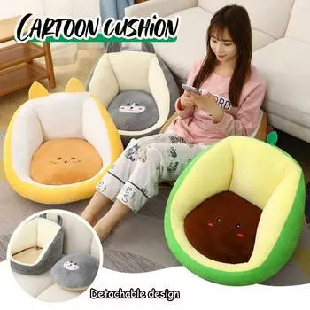 Фруктовая подушка плюшевая кукла кавайная мягкая подушка мультяшный кот авокадо мягкие подушки игрушки стул пол диван подушка для сиденья домашний декор 40x30cm