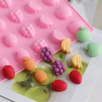 Фруктовая серия Виноград и клубника Посуда для выпечки Формы для шоколада Восковые формы One Size розовый