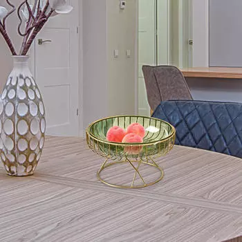 Фруктовая сервировочная чаша из железной проволоки, современный держатель, поднос для хранения, стильная корзина для хлеба