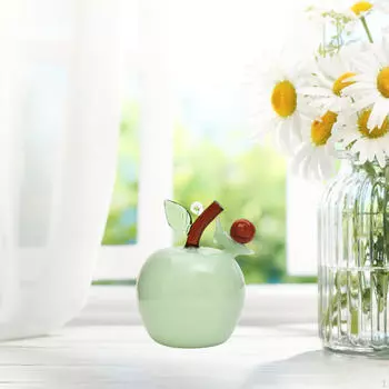 Фруктовая статуэтка, стеклянная фигурка, произведение искусства для коллекции домашнего декора, орнамент, скульптура, камин Apple