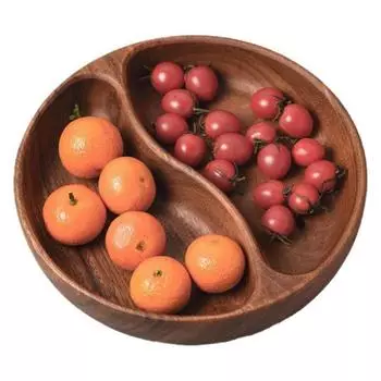 Фруктовая тарелка из южноамериканского грецкого ореха, деревянная тарелка для закусок из сухофруктов, салатница, деревянная миска, большая обеденная тарелка