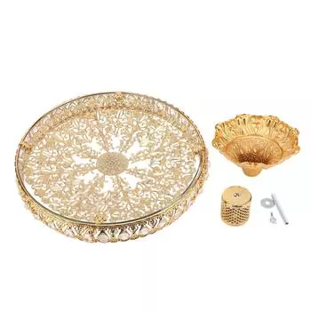 Фруктовая тарелка металлический стеклянный декоративный ретро-поднос для фруктов, орехов, закусок, конфет, сладостей, вечеринки