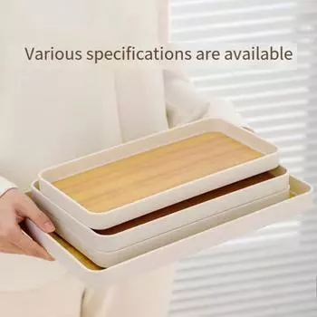 Фруктовая тарелка Прямоугольный сервировочный поднос Маслостойкий Легко чистится Широко используемое декоративное сервировочное блюдо Аксессуар для журнального столика S