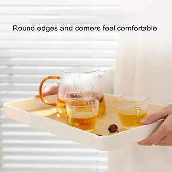 Фруктовая тарелка Прямоугольный сервировочный поднос Маслостойкий Легко чистится Широко используемое декоративное сервировочное блюдо Кофе S