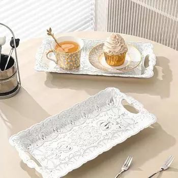 Фруктовая тарелка сервировочный поднос для вечеринки небьющаяся фруктовая тарелка закуски десерт многоразовый поднос рождественский декор ресторана золотистый