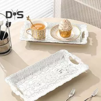 Фруктовая тарелка сервировочный поднос для вечеринки небьющаяся фруктовая тарелка закуски десерт многоразовый поднос рождественский декор ресторана золотистый