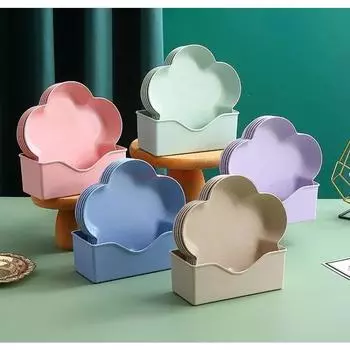 Фруктовая тарелка в форме цветка, тарелка для закусок в домашней гостиной, тарелка для конфет, тарелка для размещения закусок на стойке регистрации