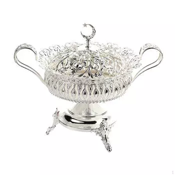 Фруктовая ваза на пьедестале с вырезанным узором, переносное роскошное блюдо для подачи закусок