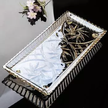 Фруктовница из хрустального стекла, большой толстый поднос, стеклянная фруктовница для гостиной, десертная тарелка для закусок, украшение стола