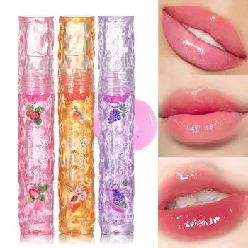 Фруктовое масло для губ с меняющимся цветом, бальзам для губ против трещин, увлажняющее масло для губ Strawberries