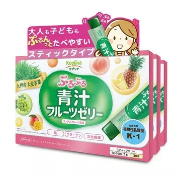 Фруктовое желе Purupuru Green Juice 15 г x 30 набор на 90 дней обеспечивает ощущение кислотных бактерий для домашнего хозяйства \Обновление Новинка! / бутылки, 3, [Желе/Фрукты