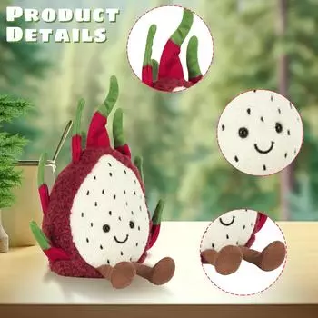 Фруктовые плюшевые куклы, Милые животные, Мягкие плюшевые куклы, Плюшевые игрушки, Супер Милые куклы, Успокаивающие плюшевые игрушки, Хлопковая кукла, Подарок на день рождения One Size красный