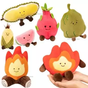 Фруктовый арбуз, кукуруза, питайя, плюшевая игрушка, милый костер, огонь, объятия, умиротворяющая кукла, игрушки для детей на день рождения see choose option