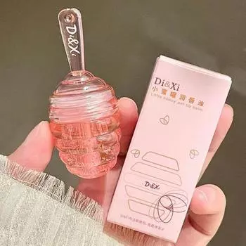 Фруктовый бальзам для губ Honey Pot Lip Oil, стойкий увлажняющий прозрачный жидкий блеск для губ, косметика, 1 шт., 01 персиковый