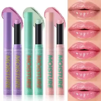 Фруктовый бальзам для губ, меняющий цвет, увлажняющий, меняющий температуру, цветная помада, оттенок для губ, натуральная желейная помада, уход за губами, макияж 01