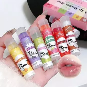 Фруктовый бальзам для губ Зимний увлажняющий крем Масло для губ Стойкий прозрачный натуральный виноградно-клубничный желе Помада Уход за губами Макияж 01 Coconut