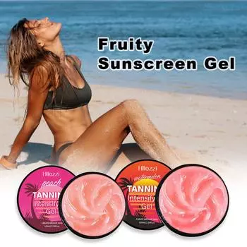 Фруктовый гель для загараИнтенсивный гель для загара Гель для загара для солярия Стойкий водостойкий для потрясающего загара для тела и лица100 г One Size