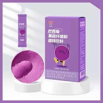 Фруктовый и овощной порошок ягод асаи заменитель пищи антоцианин пищевое волокно 1 box of 40g (5g x 8 packs)