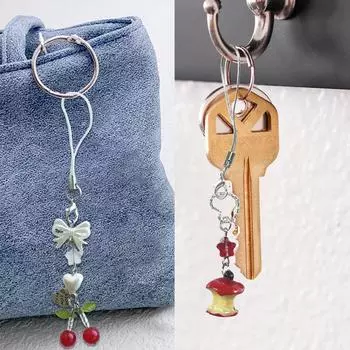 Фруктовый ключевой орнамент, уникальный подвесной декор, нежный кулон в виде рыбы, стильное украшение для сумки, шарм для различных случаев B