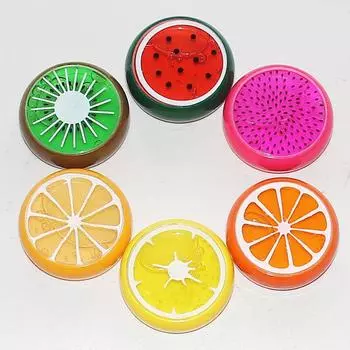 Фруктовый Кристальный Грязевой Пластилин Прозрачная Желейная Грязь Безопасный для Детей Ручной работы DIY Цветной Пластилин Рамен Глина Слайм Грязь Medium 6cm fruit Crystal mud 6