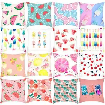 Фруктовый лимон мороженое эскимо диван домашняя наволочка маленький свежий и сладкий стиль диванная наволочка 40x40cm