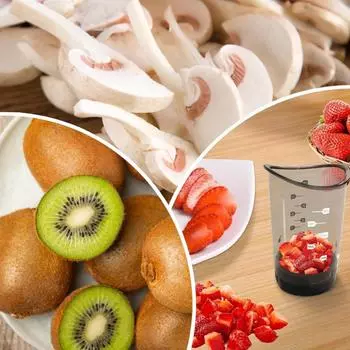 Фруктовый нож для нарезки стаканчиков со съемной и толкающей пластиной, кухонный гаджет для нарезки яиц, винограда, клубники One Size