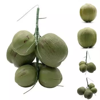 Фруктовый орнамент Искусственный кокос Поддельный декор для фермерского дома Имитация фруктов Реквизит Украшения Имитация кокосов Искусственные фрукты Реквизит