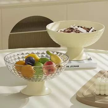 Фруктовый поднос держатель для тарелок пластиковая ножка закуски овощи фрукты корзина чаша для кухонной стойки обеденные столы прозрачный