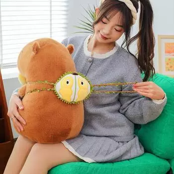 Фруктовый рюкзак Capybara Plush Doll Can Pull Мягкая кукла Capybara Boy 35cm