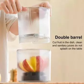 Фруктовый слайсер на 8 ломтиков, сверхбольшой нож из нержавеющей стали для яблок с прозрачной чашей