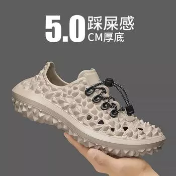 Фрукты бытовые полутаска корейская версия модная пляжная сумка головные тапочки мужские летние сандалии уличные дырки обувь уличные сандалии 39