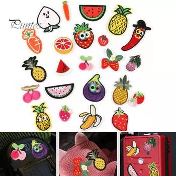 Фрукты и овощи, вышивка, железная нашивка, сумка для одежды, ремонтная наклейка, значок для шитья Suit