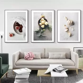 Фрукты, овощи, еда и напитки, холст, картина, кухонный постер, принт, настенное художественное украшение, картина, декор для столовой, ресторана 21X30cm No Frame