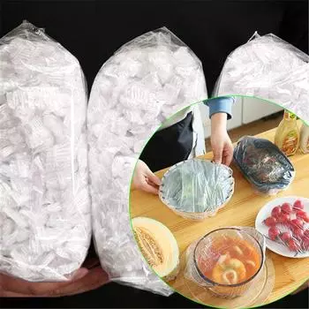 Фрукты Свежие пищевые пакеты Saver Bag Эластичная одноразовая пластиковая пленка Миски Стаканы 12-40cm белый