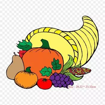 Фрукты, тыква, День благодарения, термопереносная печать, виниловые нашивки, наклейки для одежды, аппликации «сделай сам», моющиеся нашивки