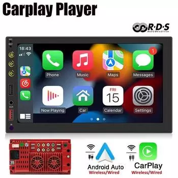 FS03W/FS03C Беспроводной/проводной 2 Din Автомобильный стерео CarPlay Радио Bluetooth MP5-плеер Android Авто Автомобильный FM-приемник