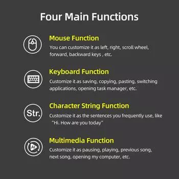 FS20Pro Тройной ножной переключатель Многофункциональная индивидуальная ножная педаль USB + 2,4G + BT Трехрежимное соединение жёлтый