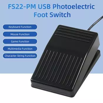 FS22-PM USB одиночный ножной переключатель Многофункциональный индивидуальный механический переключатель ножной педали для изображения чёрный