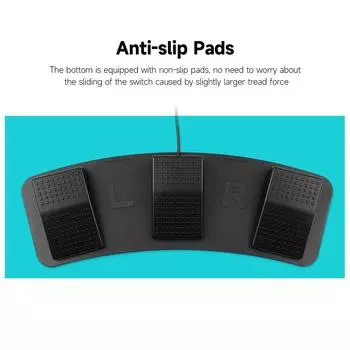 FS23PM USB тройной ножной переключатель многофункциональный индивидуальный ножной механический переключатель для изображения чёрный