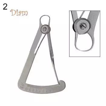 FS Crown Gauge Caliper Нержавеющая сталь Хирургическая стоматологическая измерительная линейка Инструменты для ухода #02