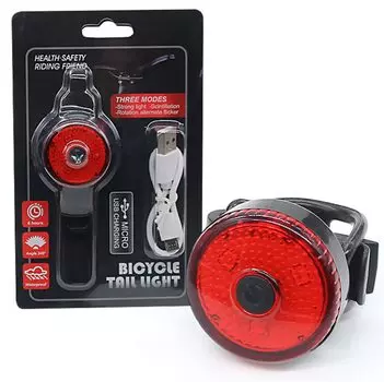 FTBOL велосипедный перезаряжаемый USB безопасный велосипедный задний фонарь 3 освещения легко ездить на велосипеде можно использовать как рыболовный фонарь, свет, свет, лампа, водонепроницаемый, режимы,