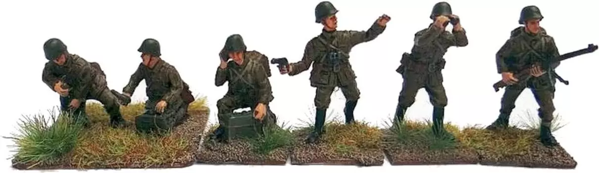 FTF Польская пехота 18 деталей с винтовкой и минометом пластиковая модель PF72023 1/72 офицер, противотанковый