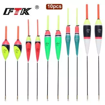 FTK 10 шт. 0,035 унций, 0,070 унций, 0,105 унций, 0,176 унций, 0,141 унций, набор рыболовных буев, буй разных размеров, карповый буй, цвета для рыбалки 10pcs