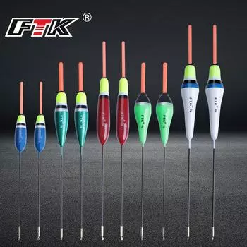 FTK 10 шт. 1 г/0,035 унции, 2 г/0,070 унции, 3 г/0,105 унции, 4 г/0,141 унции, 5 г/0,176 унции Набор поплавков для ловли карпа, поплавки разных размеров, цвета 10pcs